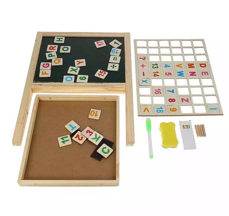 Double Sided Magnetic Writing Black & White Board, Magnetic Writing Board, Mini Wooden Writing Board Double Sided Magnetic Writing Black & White Board, Magnetic Writing Board, Mini Wooden Writing Board